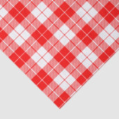 プレイド赤と白パターンティッシュペーパー 薄葉紙 (詳細)