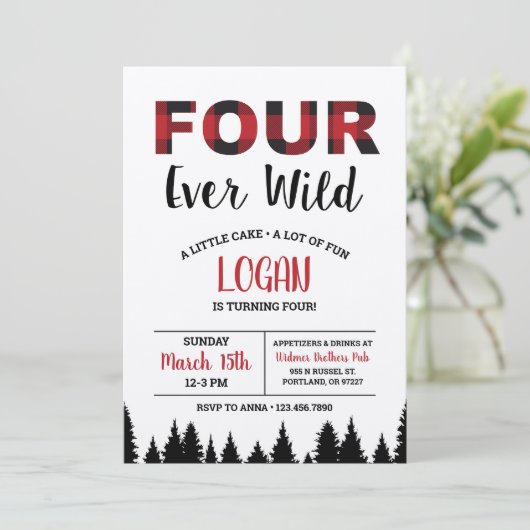プレイド4番目の誕生日招待状4エバーワイルド4 招待状 (スタンド正面)
