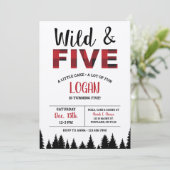 プレイド5歳誕生日招待状 ワイルド&ファイヴ 招待状 (スタンド正面)