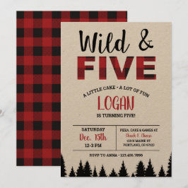 プレイド5歳誕生日招待状 ワイルド＆ファイヴ 招待状