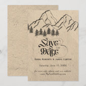 プレイド・ウィルダネス・セーブ・ザ・デートカード セーブザデート (正面/裏面)