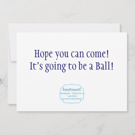 プレイド·ゴルファー·ボーイ·ゴルフの誕生日パーティーの招待 招待状 (裏面)