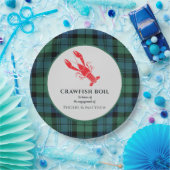 プレイド タルタン ザリガニ パーティー 結婚約束のお祝い ペーパープレート (パーティー)