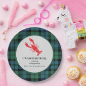 プレイド タルタン ザリガニ パーティー 結婚約束のお祝い ペーパープレート (パーティー)