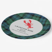 プレイド タルタン ザリガニ パーティー 結婚約束のお祝い ペーパープレート (アングル)