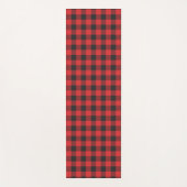 プレイド・バッファロー・ブラック・レッド・チェック ヨガマット (正面)