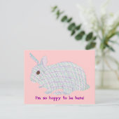 プレイド・バニー、私はここにいるのは本当にホッとしている ポストカード (スタンド正面)