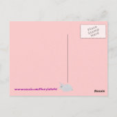 プレイド・バニー、私はここにいるのは本当にホッとしている ポストカード (裏面)