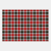 プレイド+ボタニカルリースヴィンテージそりクリスマス ラッピングペーパーシート (正面)