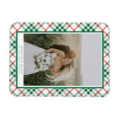 プレイド·メリークリスマスの新婚写真 マグネット (横)