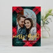 プレイド メリー アンド ブライト アーチ フレーム フォト 箔シーズンカード (立ち正面)