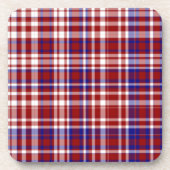 プレイド、赤、白、青の色。〇一コースター コースター (正面)