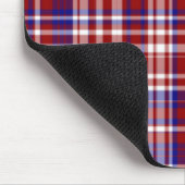 プレイド、赤、白、青の色。01-マウスパッド マウスパッド (コーナー)