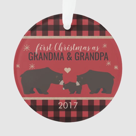 プレイパーソナライズされたド祖父母のアクリルオーナメント オーナメント (正面)