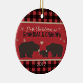 プレイパーソナライズされたド祖父母のオーナメント セラミックオーナメント (右)