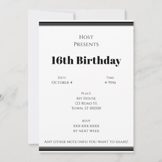 プレイビルインスパイア招待状 招待状 (裏面)