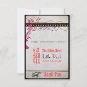 プレイビルチケットRSVP (3.5 x 5) 招待状 (正面)