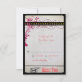 プレイビルチケットRSVP (3.5 x 5) 招待状 (裏面)