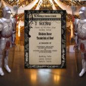 プレイビル結婚式 プログラムメタリックシルバー メニュー