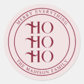 プレイフルなヴィンテージ クリスマス ラウンドシール (正面)
