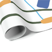 プレイフル抽象芸術モダン合成 ラッピングペーパー (ロールコーナー)