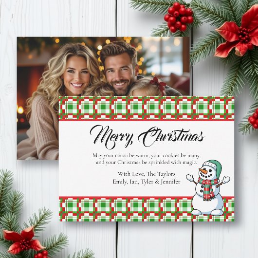 プレイボーダー・スノーマンフォトテンプレート クリスマス