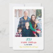 プレイミニマルドタイディング2フォトホリデーカード シーズンカード (正面)