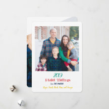 プレイミニマルドタイディング2フォトホリデーカード