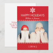 プレイモダンドレッドスノーフレークホリデーフラットカード シーズンカード (正面/裏面)