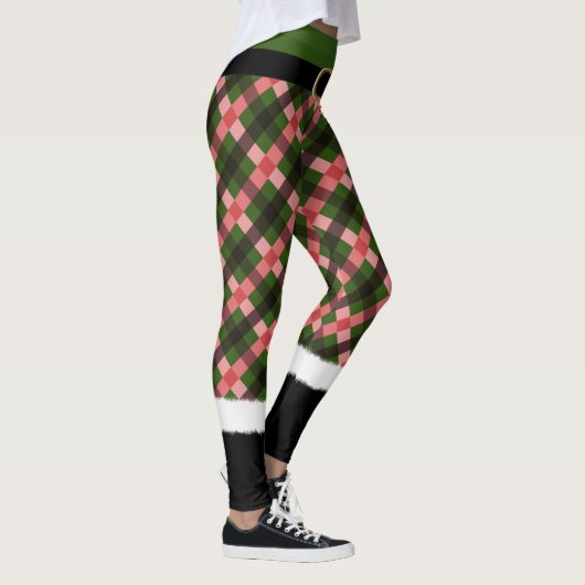 プレイモダンド小妖精や小人サンタ衣装カワイトおもしろいクリスマス レギンス (右)