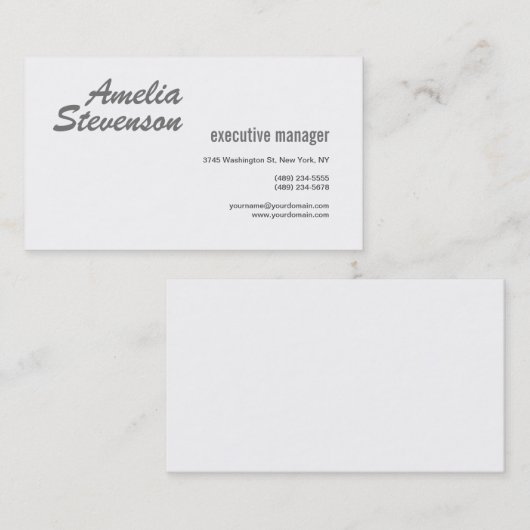 プレイモダンンエレガントコンテンポラリースクリプト 名刺 (正面/裏面)