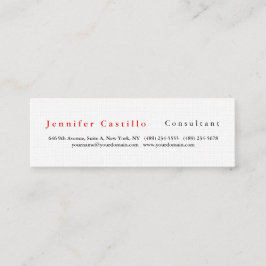 プレイモダンンエレガントミニマリスト白ミニ スキニー名刺