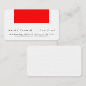 プレイモダンンエレガントミニマル赤白 名刺 (正面/裏面)