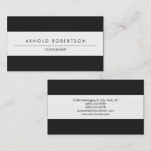 プレイモダンングレーホワイトプロフェッショナル名刺 名刺 (正面/裏面)