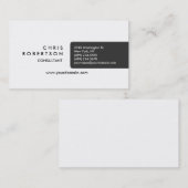 プレイモダンングレーホワイト魅力的な名刺 名刺 (正面/裏面)
