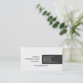 プレイモダンングレーホワイト魅力的な名刺 名刺 (スタンド正面)