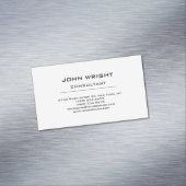 プレイモダンンシンプルホワイトアトラクティブスタイリッシュ マグネット名刺 (インサイチュ)