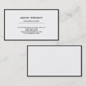 プレイモダンンシンプルホワイトアトラクティブスタイリッシュ 名刺 (正面/裏面)