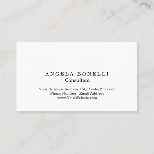 プレイモダンンシンプルホワイトミニマリスト 名刺 (正面)