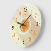 プレイモダンンベージュのミニマルスタイル ラージ壁時計 (傾斜)