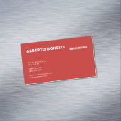 プレイモダンンミニマリスト赤白プロフェッショナル マグネット名刺 (インサイチュ)