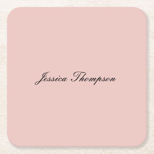 プレイモダンン名プロフェッショナルバラ金ゴールド スクエアペーパーコースター (正面)