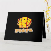 プレイヤシャツドミノおもしろいゲームプレイヤードミノ カード (黄色い花)