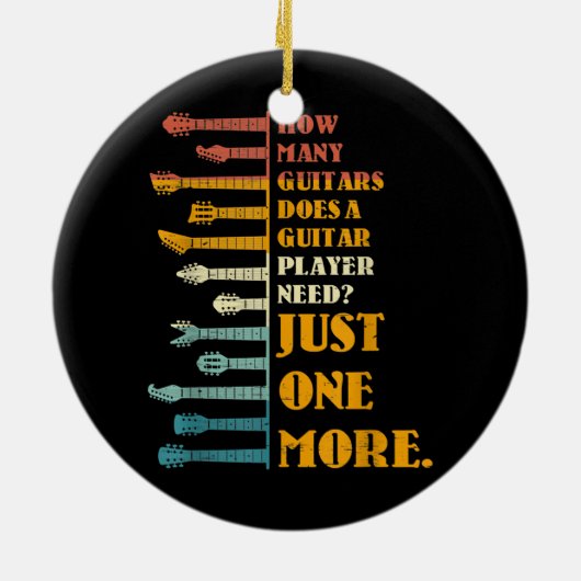 プレイヤーが必要とするギターの数 セラミックオーナメント (裏面)