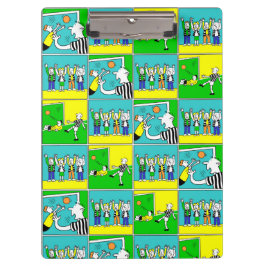 プレイヤーとファンとのサッカーテーマ クリップボード