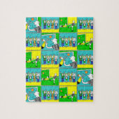 プレイヤーとファンとのサッカーテーマ ジグソーパズル (縦)