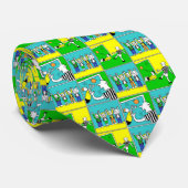 プレイヤーとファンとのサッカーテーマ ネクタイ (ロール)