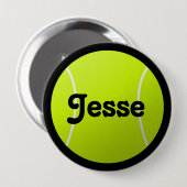 プレイヤーとファンのためのカスタマイズ可能な文字テニスボール 缶バッジ (正面&裏面)