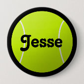 プレイヤーとファンのためのカスタマイズ可能な文字テニスボール 缶バッジ (正面)