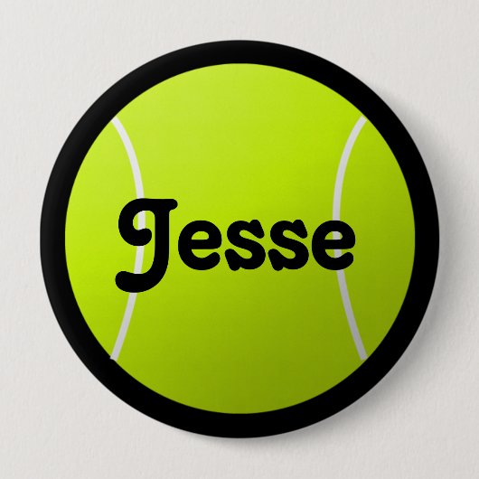 プレイヤーとファンのためのカスタマイズ可能な文字テニスボール 缶バッジ (正面)